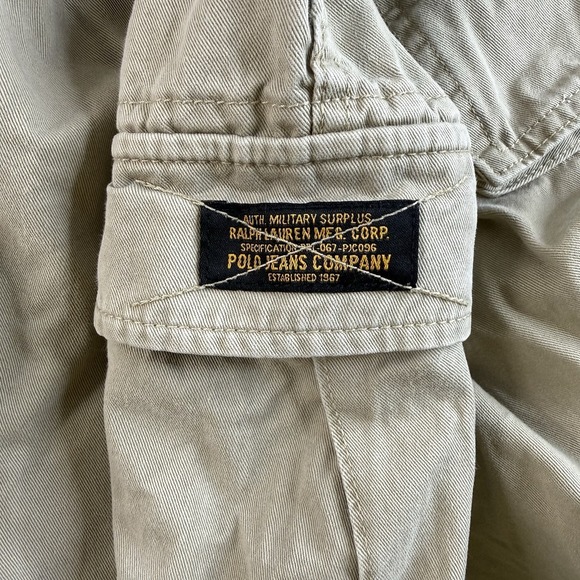VTG Polo Jeans Co Ralph Lauren Cargo Pants Mens 38x34 Khaki Military Surplus - Picture 6 of 13